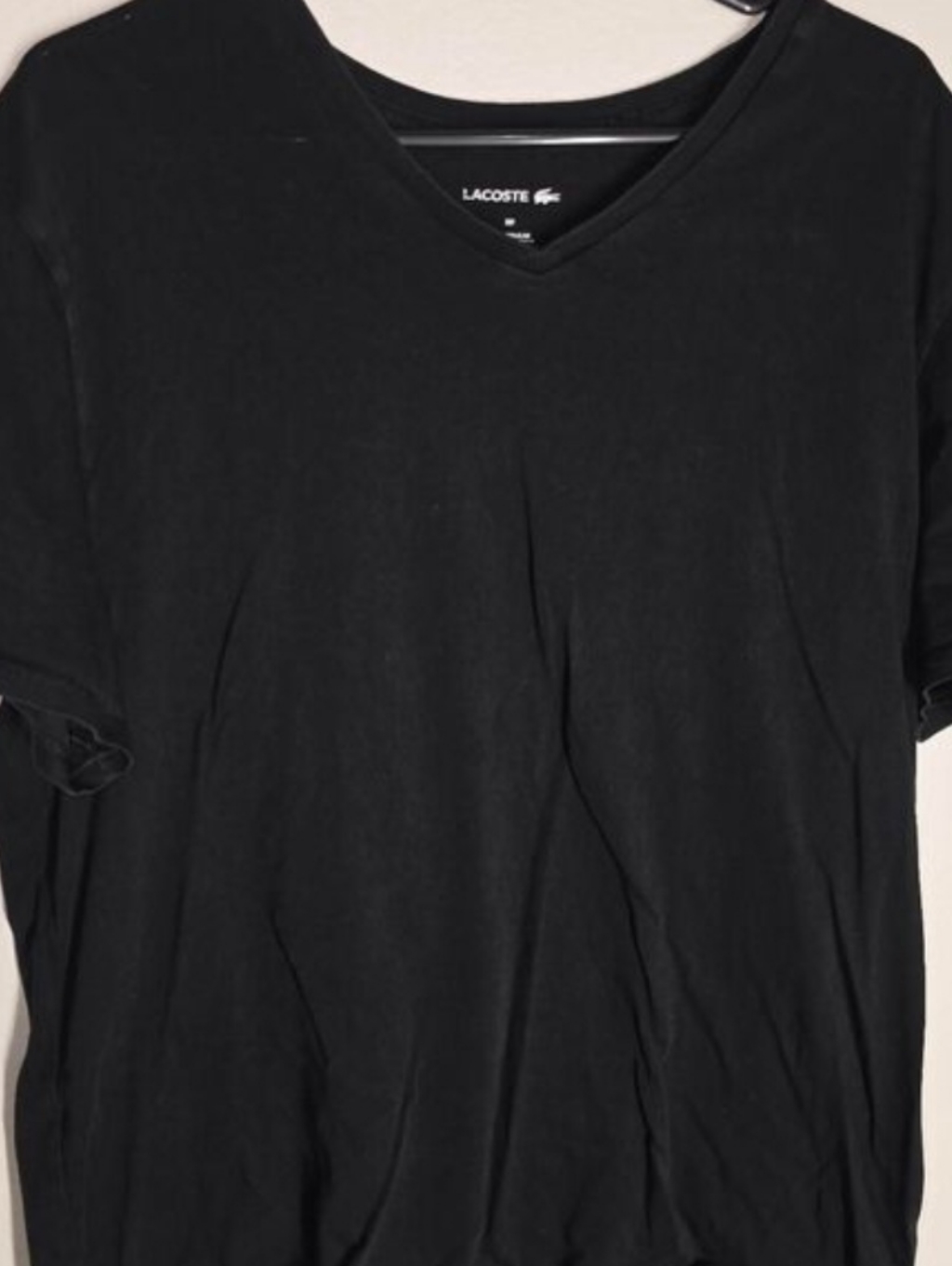 Lacoste Black Vneck Ss Tee